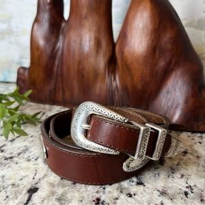 Brighton Tapered Belt with Silver Buckle